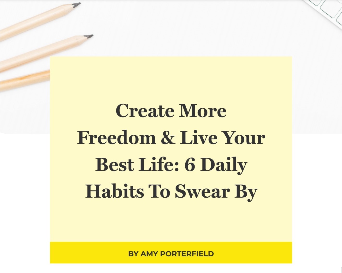 6 daily habits graphic